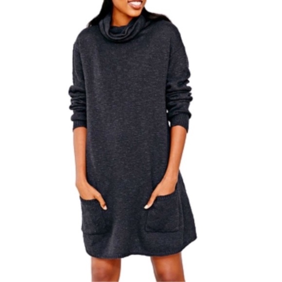 BDG Women's Slub Cowl-Neck Sweater Dress in Grey│Size Small - Picture 9 of 15